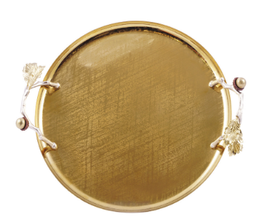 سینی بلوط فلزی گرد 35 سانت